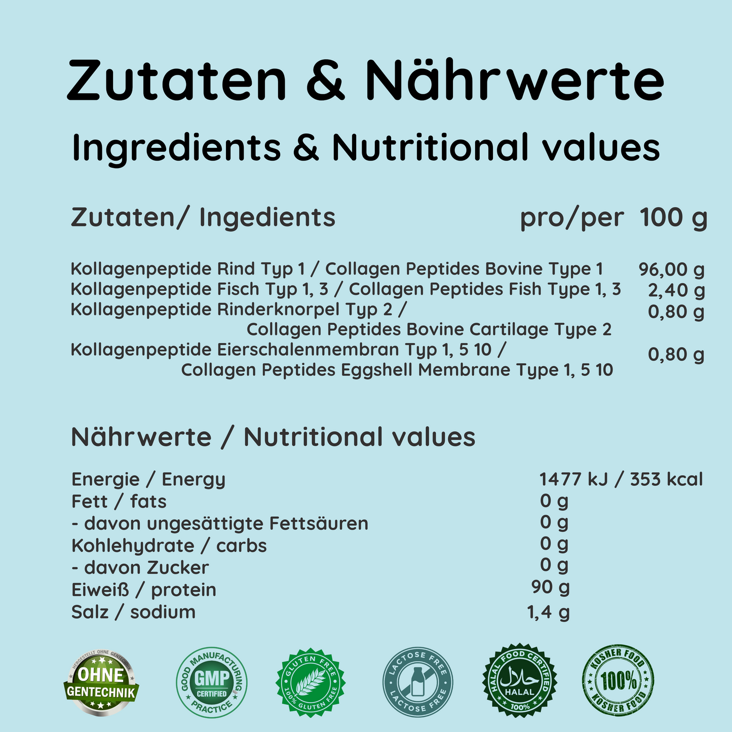INTEROSA Premium Multi Collagenpulver Testgröße 50 g