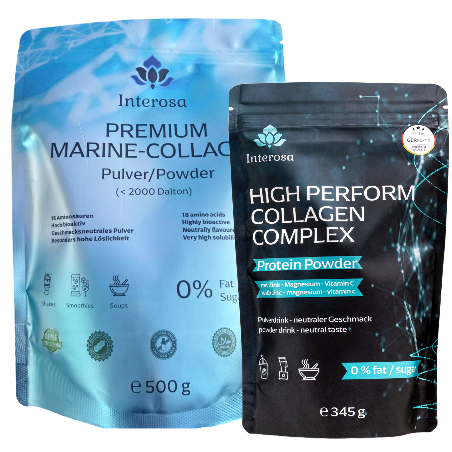 Power Bundle Surf & Turf 3: Marine-Collagen 500g und High Perform Collagen 345g