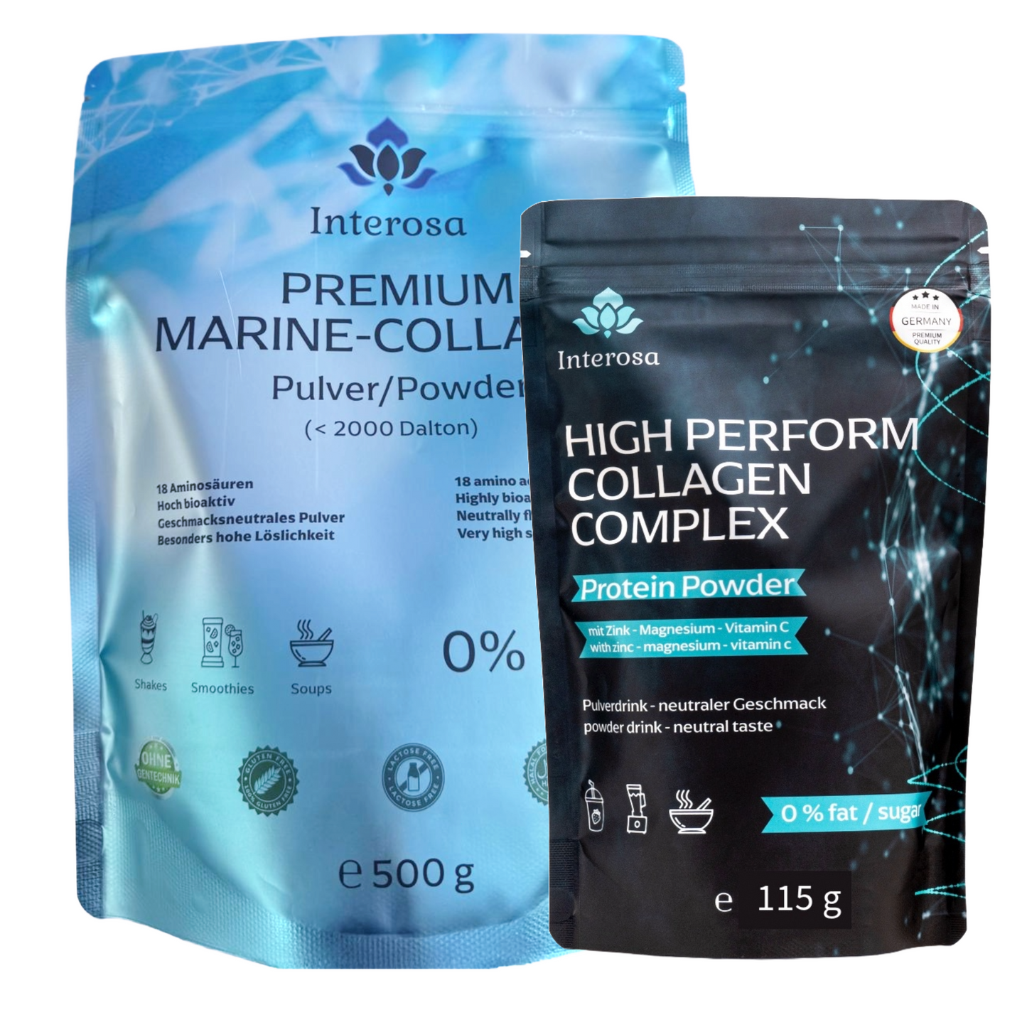 Power Bundle Surf & Turf 2: Marine-Collagen 500g und High Perform Collagen 115g
