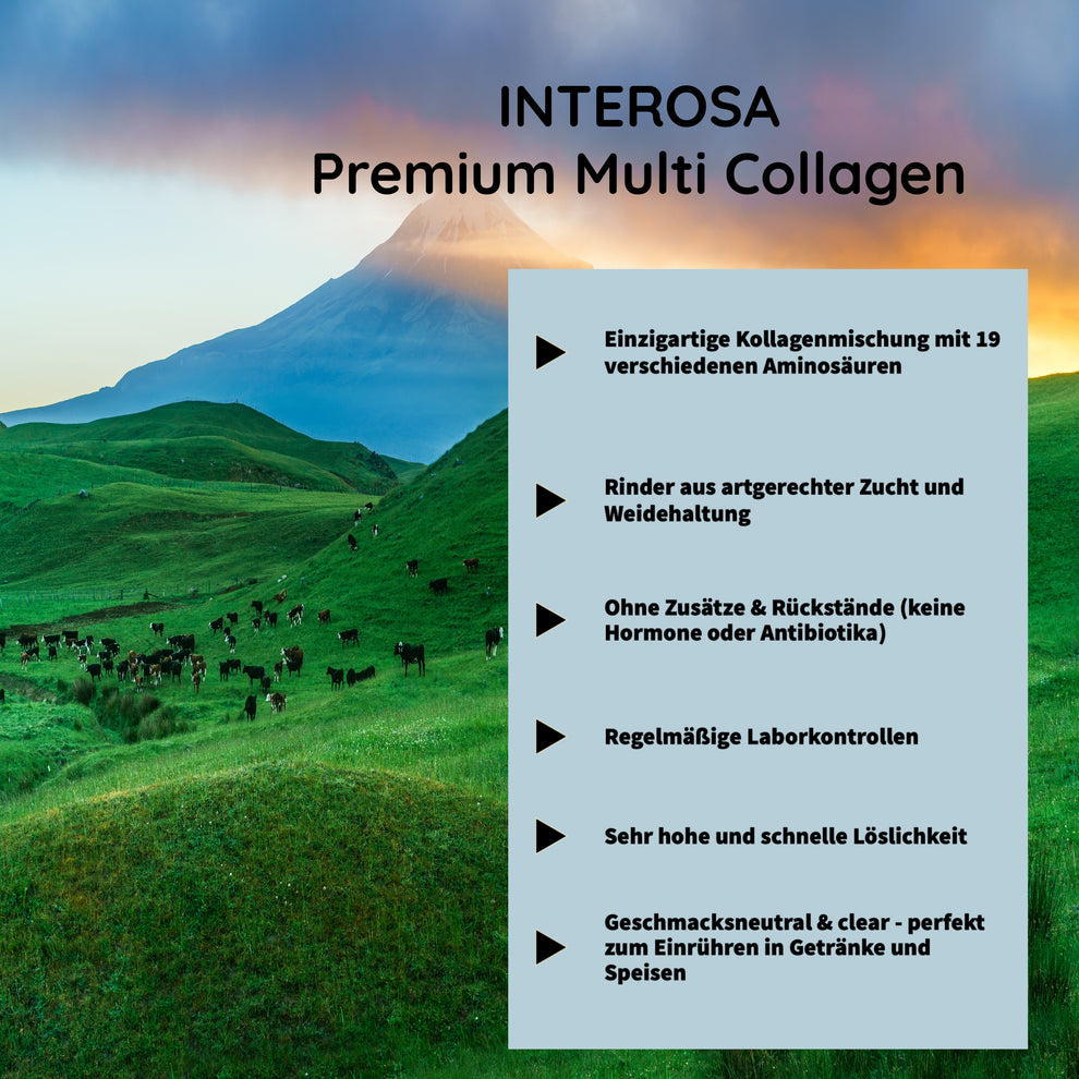 Interosa INTEROSA Premium Multi Collagenpulver 500 g – Interosa Lifestyle